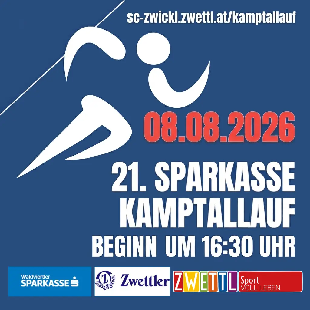 21. Sparkasse Kamptallauf am 08.08.2026 Beginn um 16:30